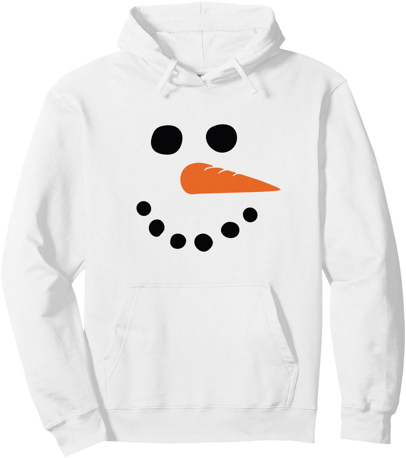 Winter Snowman Face Pullover Hoodie