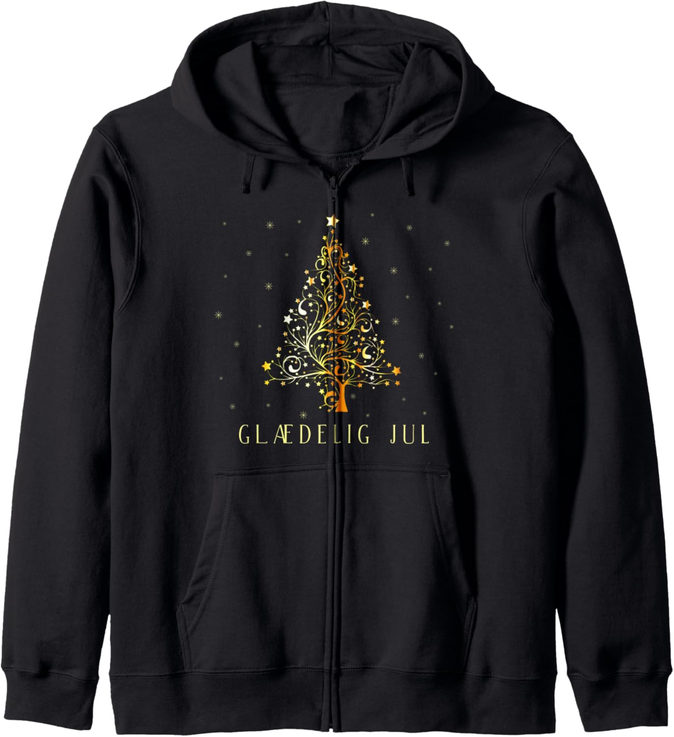 Danish Christmas Tree Denmark Ornament Decoration Star Xmas Zip Hoodie