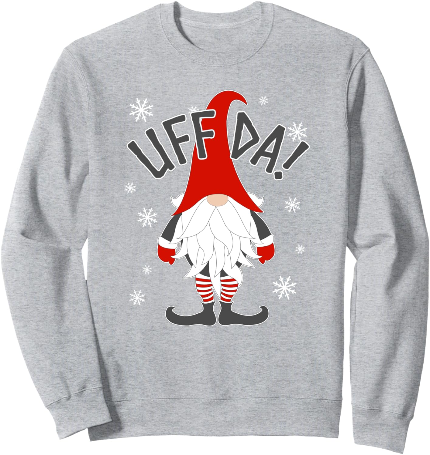 Uff Da Danish Gnome Scandinavian Tomte Nordic Christmas Sweatshirt