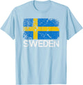 Swedish Flag T-Shirt | Vintage Made In Sweden Gift T-Shirt
