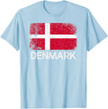Danish Flag T-Shirt | Vintage Made In Denmark Gift T-Shirt