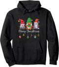 Cute Gnomes Merry Christmas Light Family Gnome Xmas Matching Pullover Hoodie