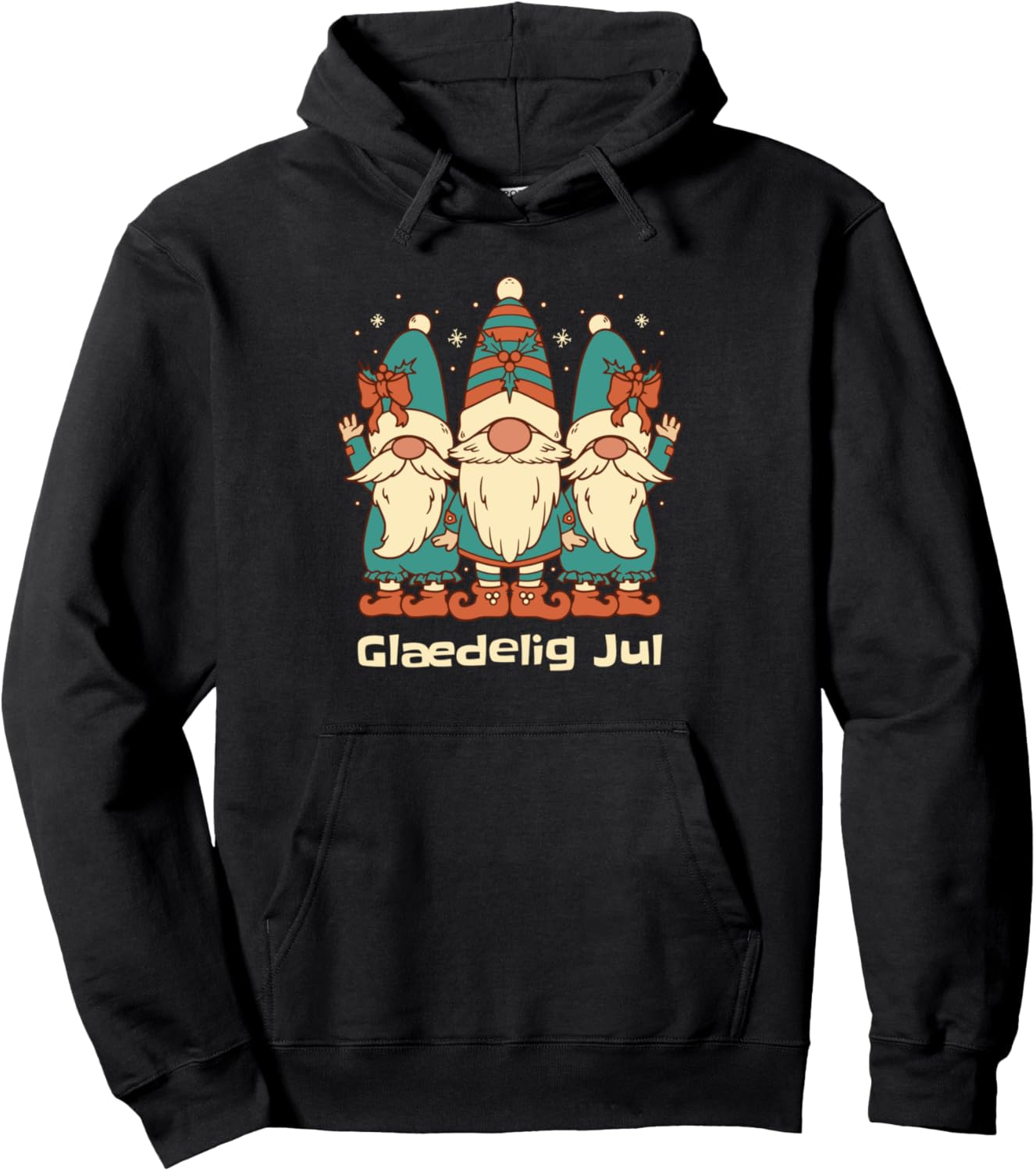 Danish Christmas Gnomes Glaedelig Jul Pullover Hoodie