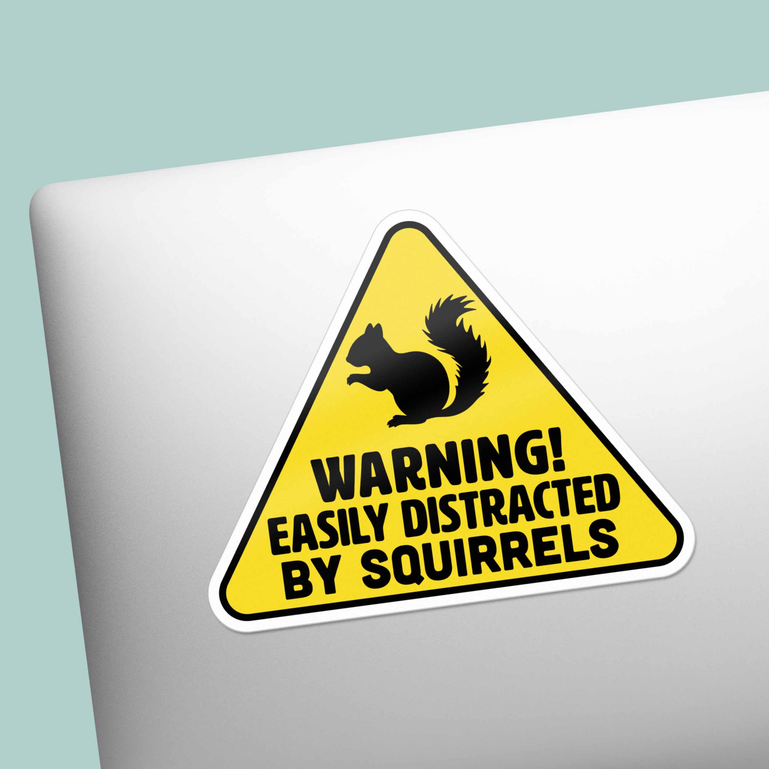 Easily Distracted by Squirrels Sticker - Funny Animal Decal