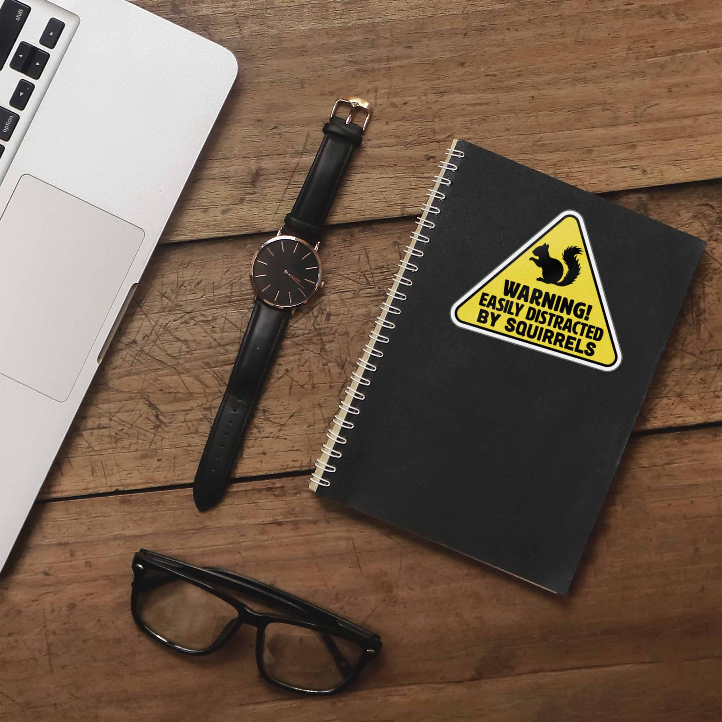 Easily Distracted by Squirrels Sticker - Funny Animal Decal