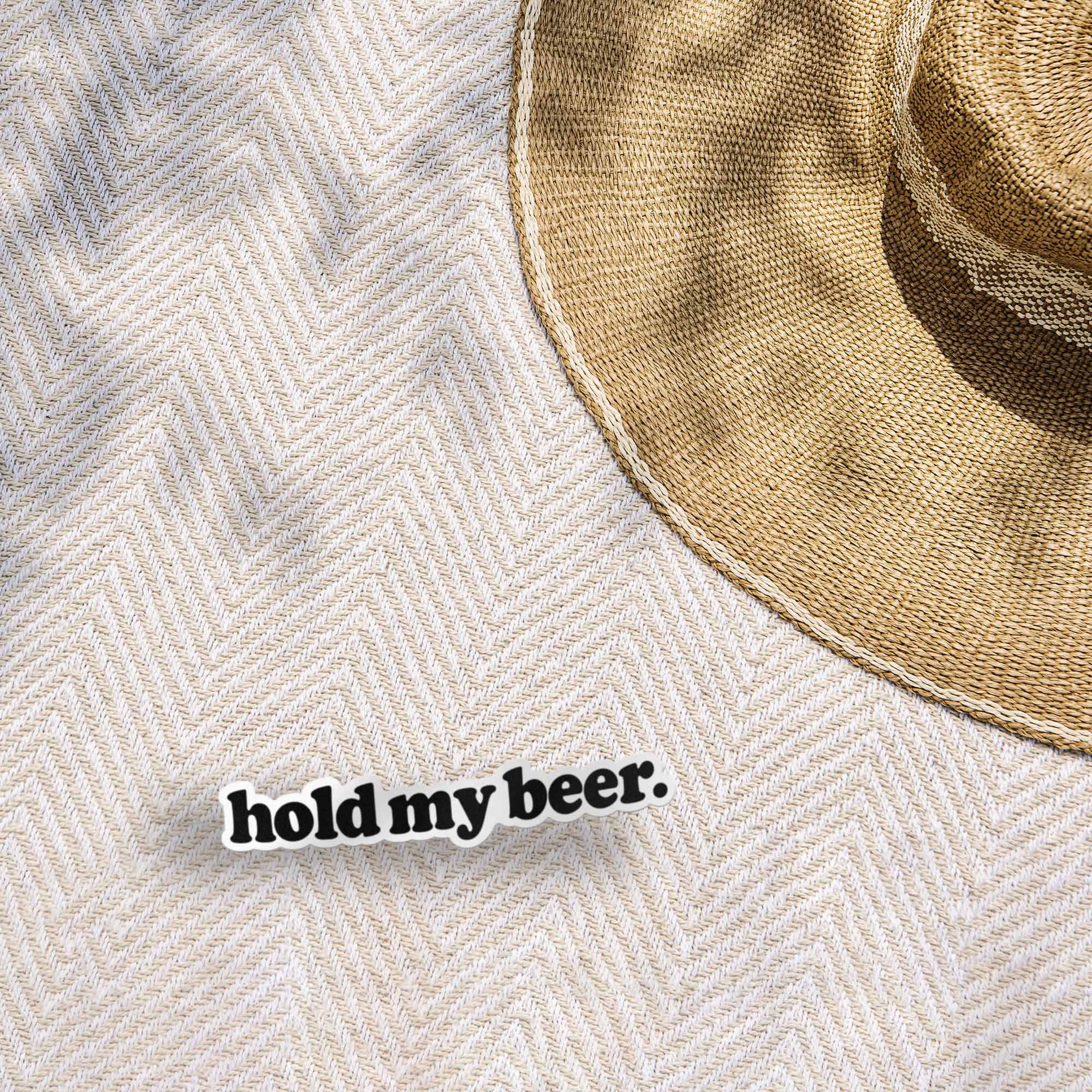 Hold My Beer Sticker - Funny Decal for Water Bottle