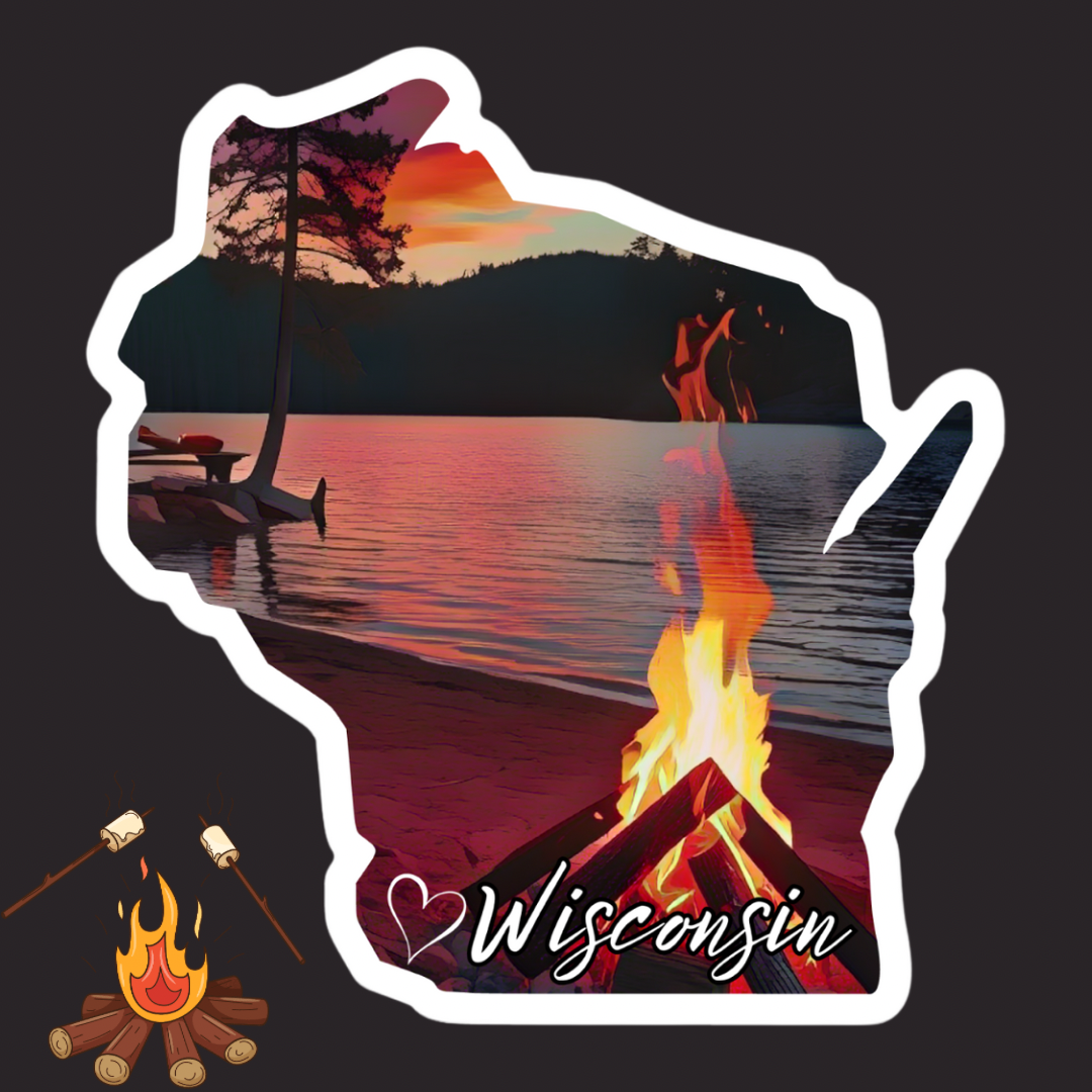 Wisconsin Campfire Nights Sticker