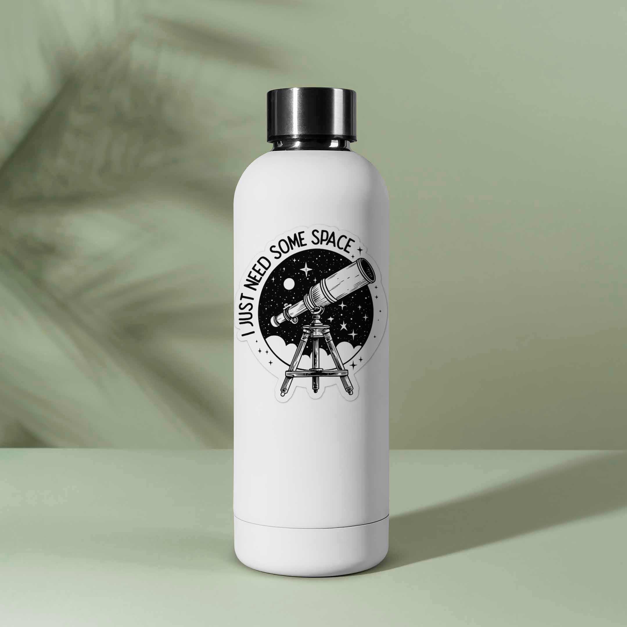 I Just Need Some Space Telescope Sticker - Cute Outdoors Decal