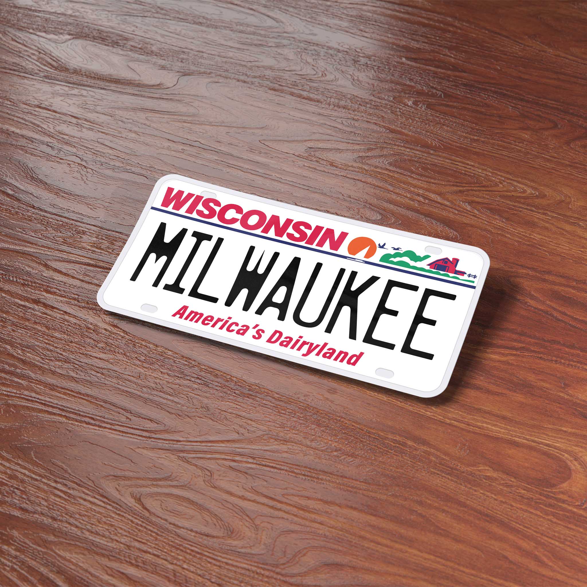 Wisconsin License Plate Sticker - Choose from 10+ WI Cities & Sayings