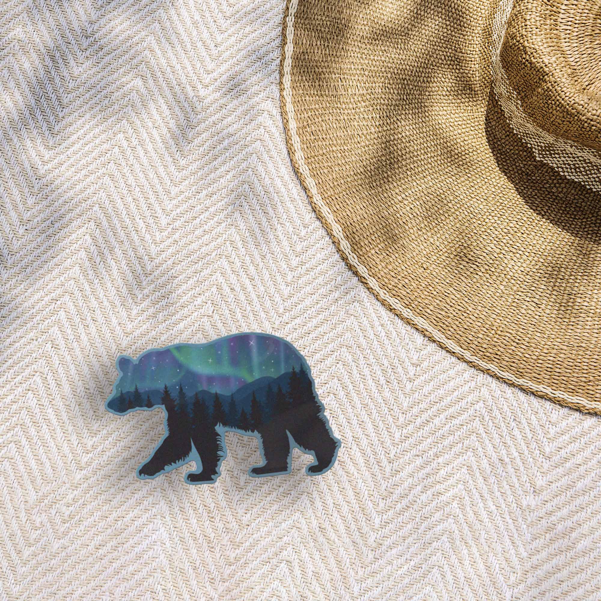 Northern Lights Bear Sticker