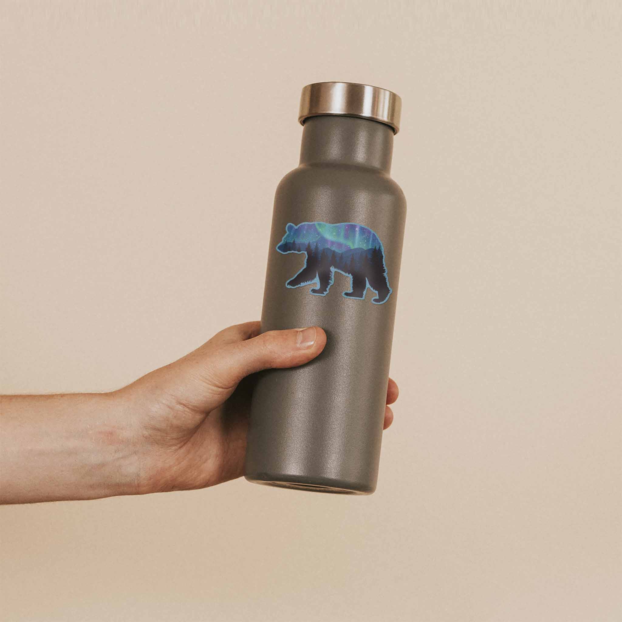 Northern Lights Bear Sticker
