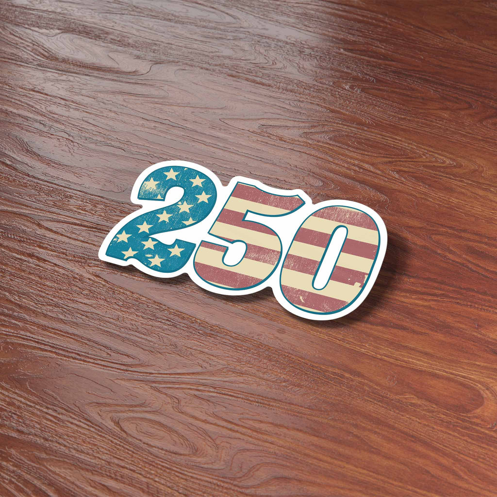 USA 250th Anniversary American Flag Sticker - Cool 2026 Patriotic Decal