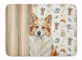 Tan Icelandic Sheepdog Coffee Bar Memory Foam Kitchen Mat