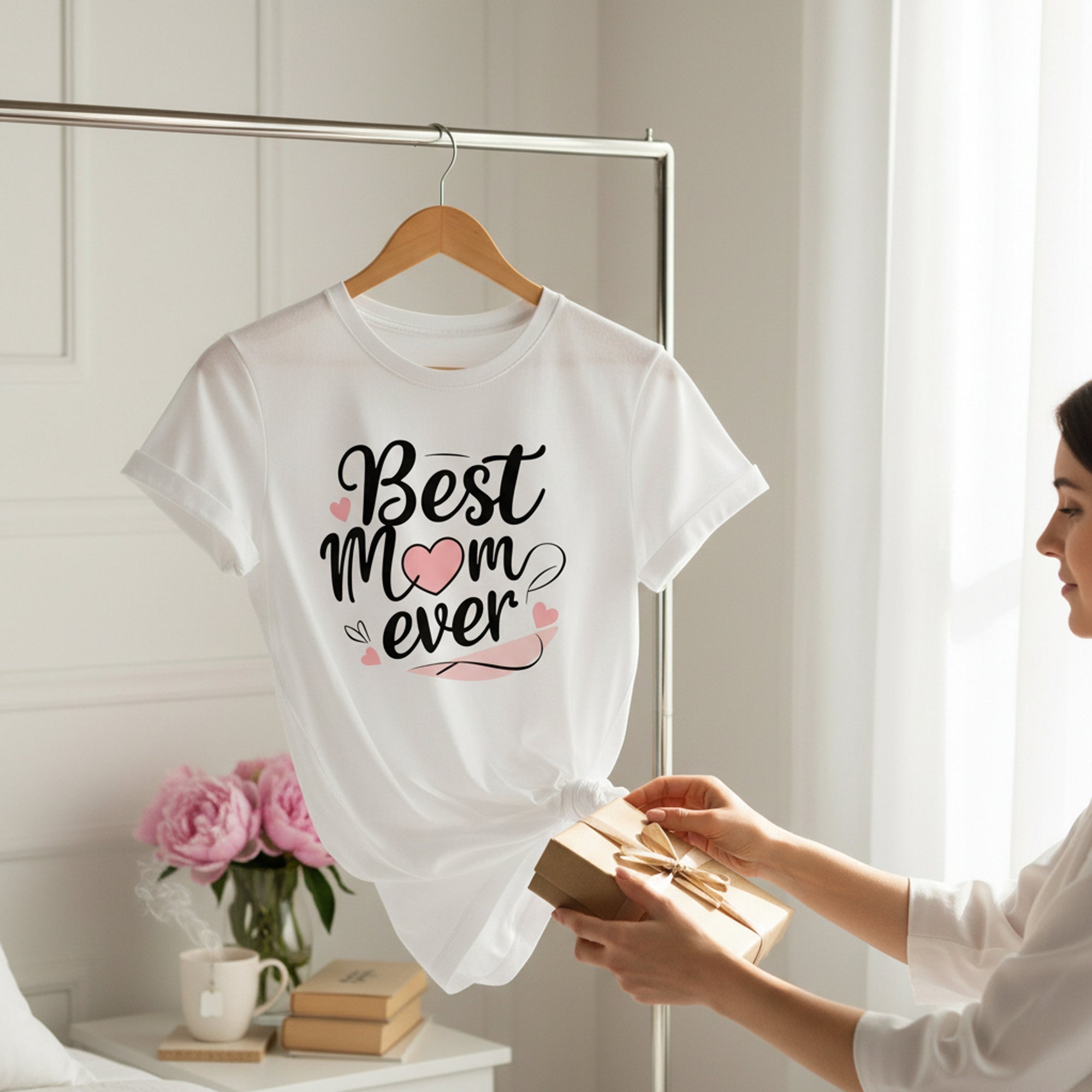 Best Mom Ever T Shirt Cotton Gift for Mother’s Day Birthday