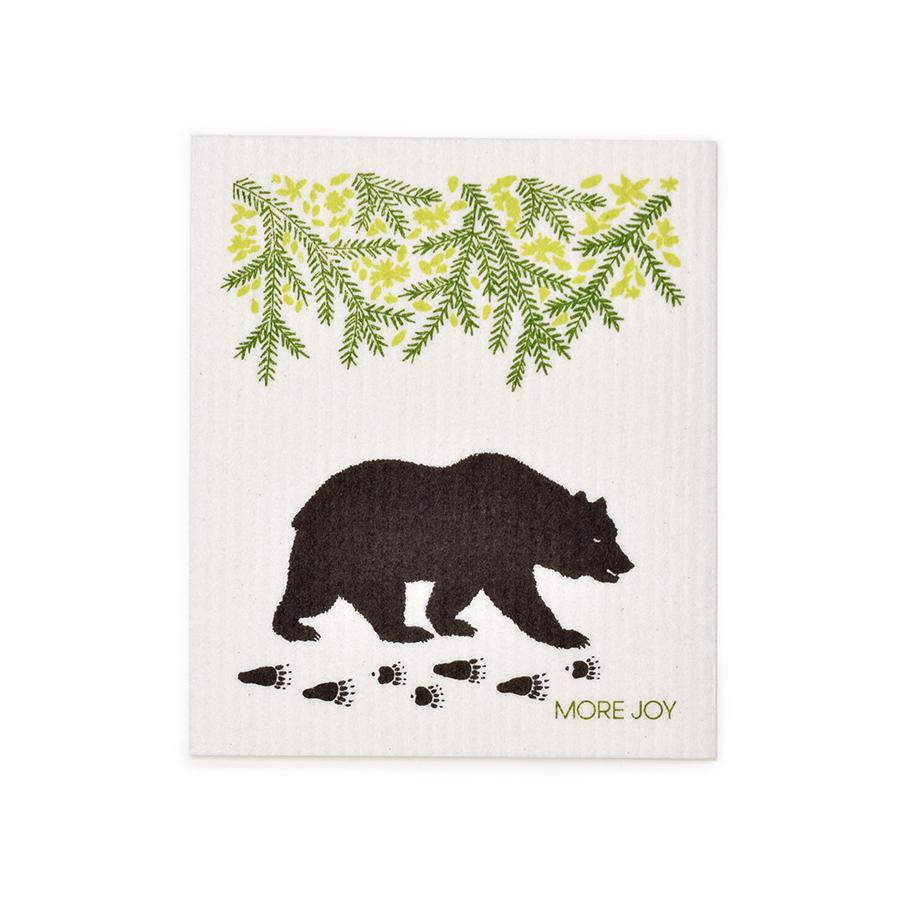 Black Bear Swedish Dishcloth |  Brown / Green