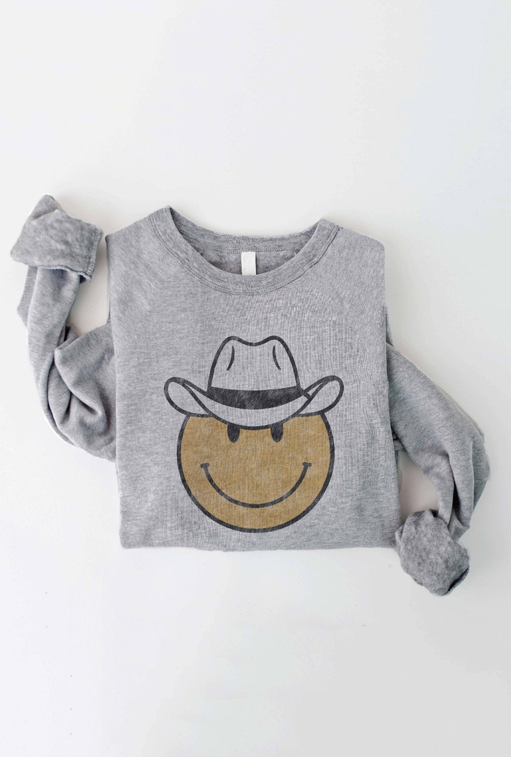 Cowboy Smiley Graphic Sweatshirt