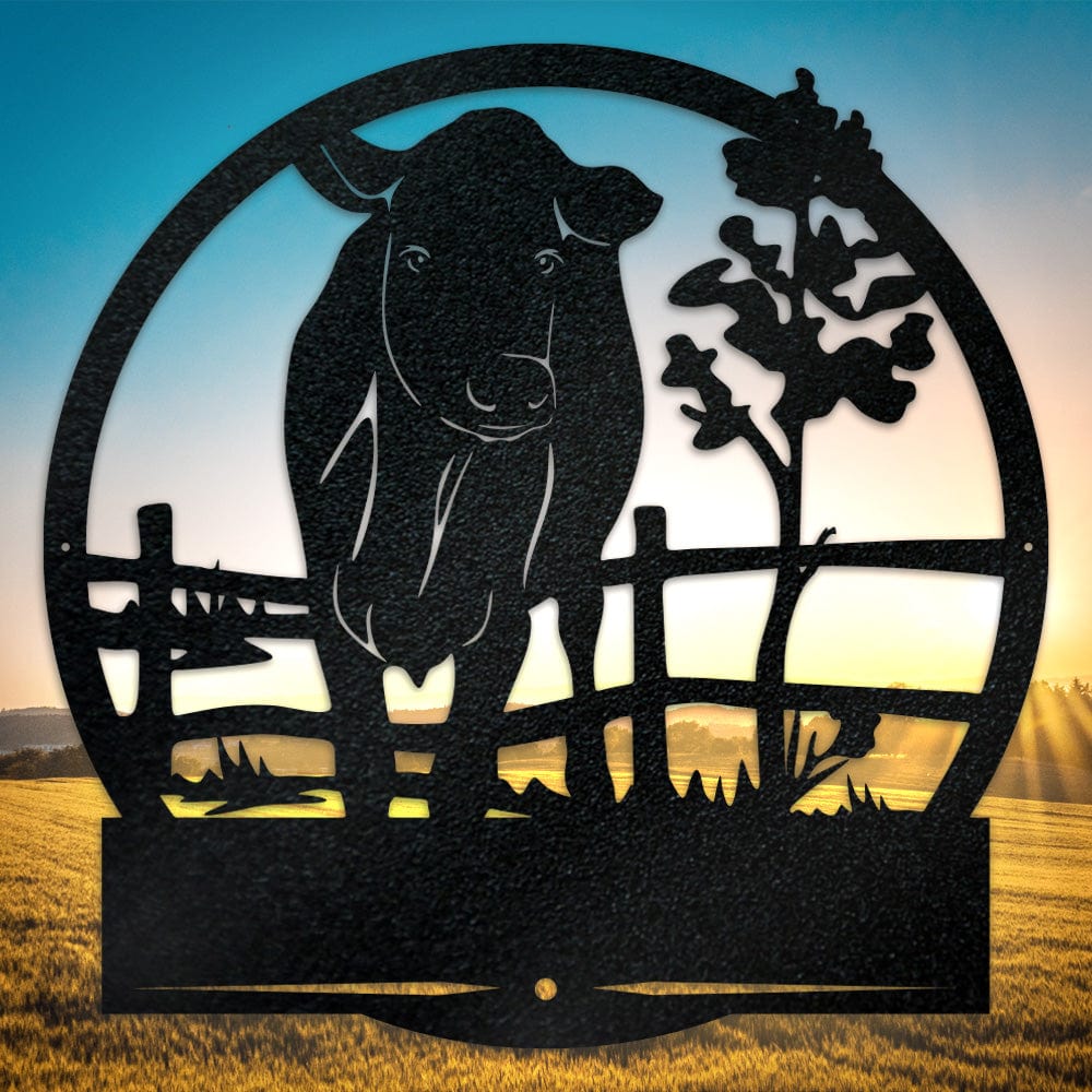 Farm Cow Fence Monogram