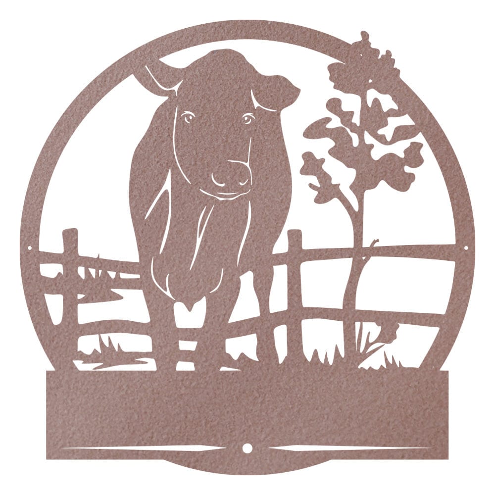 Farm Cow Fence Monogram