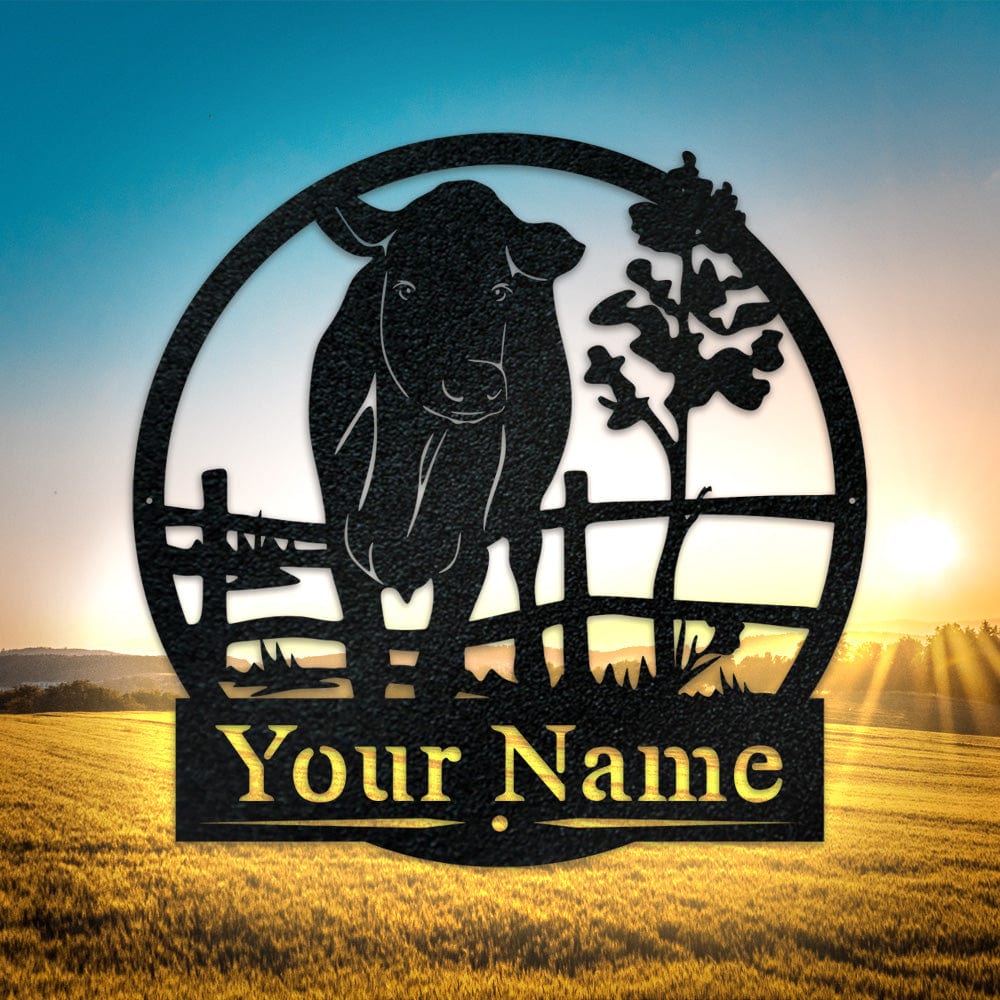 Farm Cow Fence Monogram