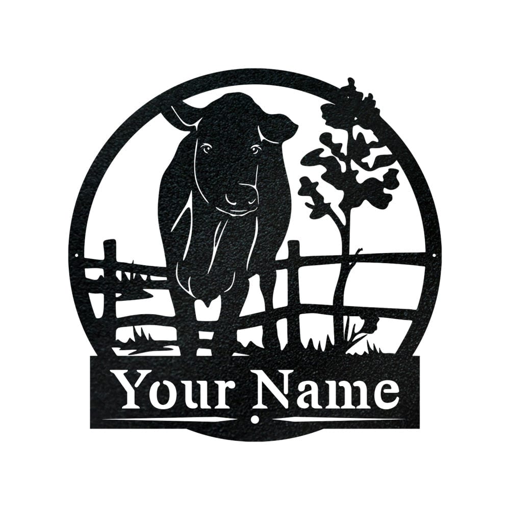 Farm Cow Fence Monogram