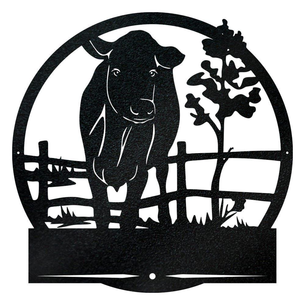 Farm Cow Fence Monogram