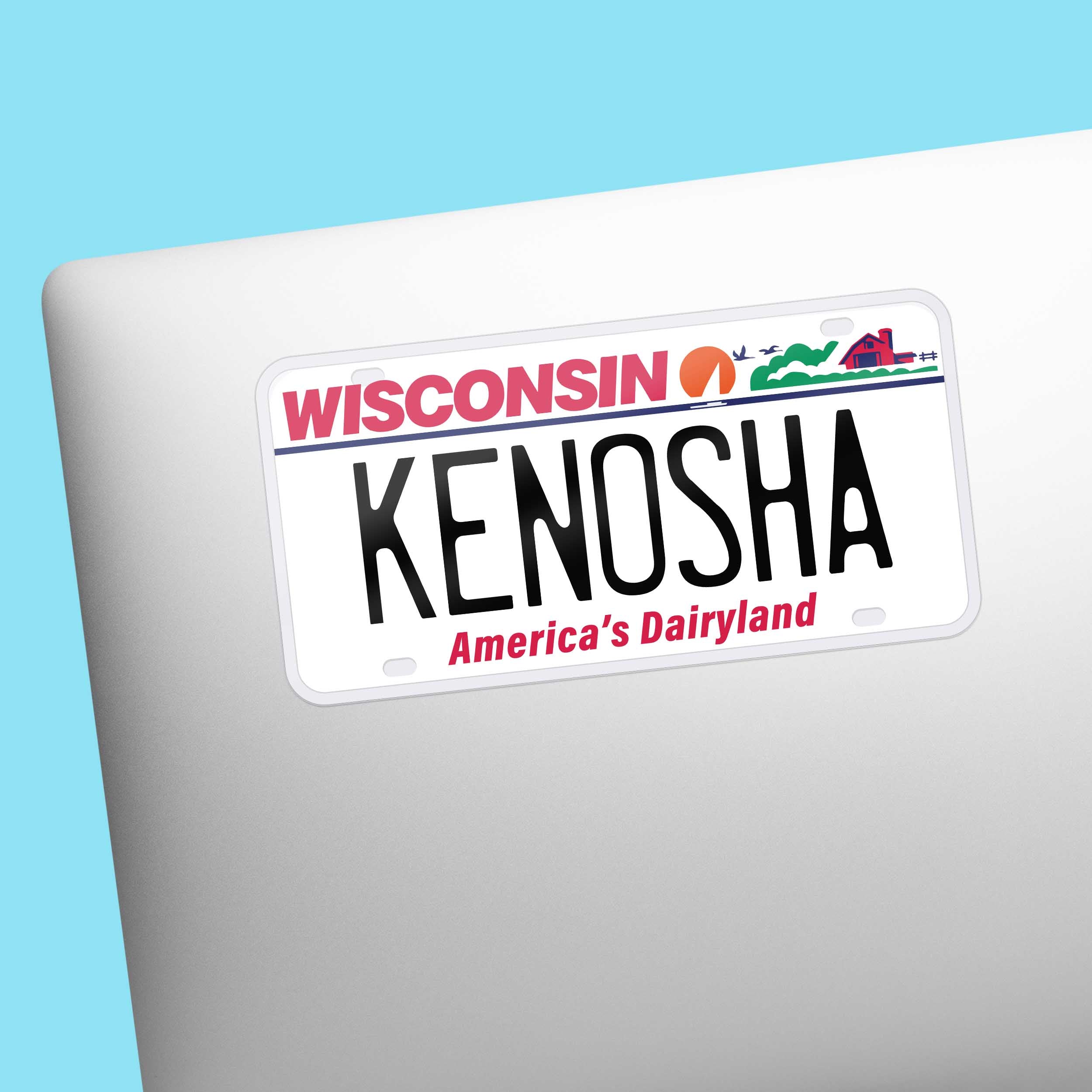 Wisconsin License Plate Sticker - Choose from 10+ WI Cities & Sayings