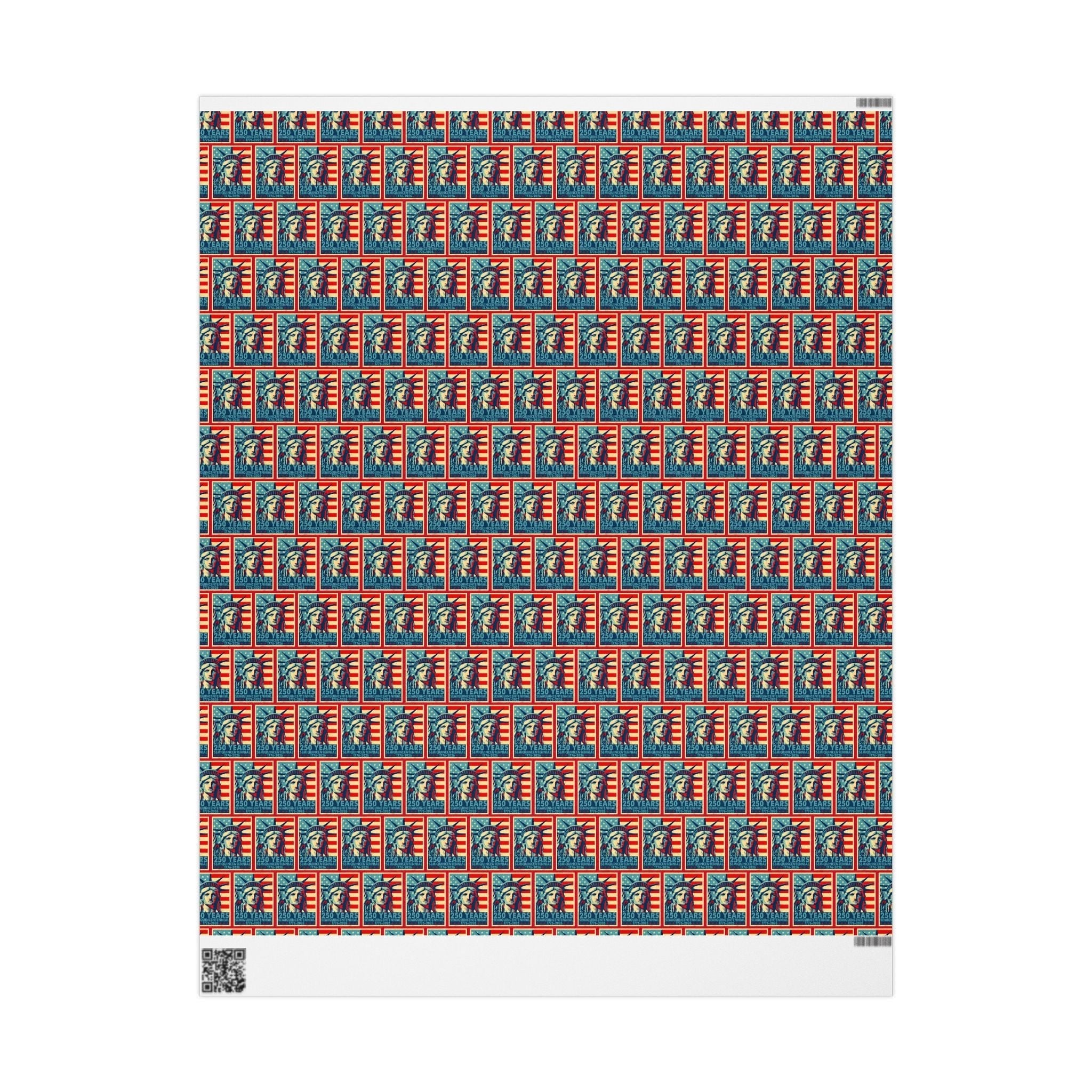 Liberty Semiquicentennial Custom Wrapping Paper Roll – America’s 250th Anniversary