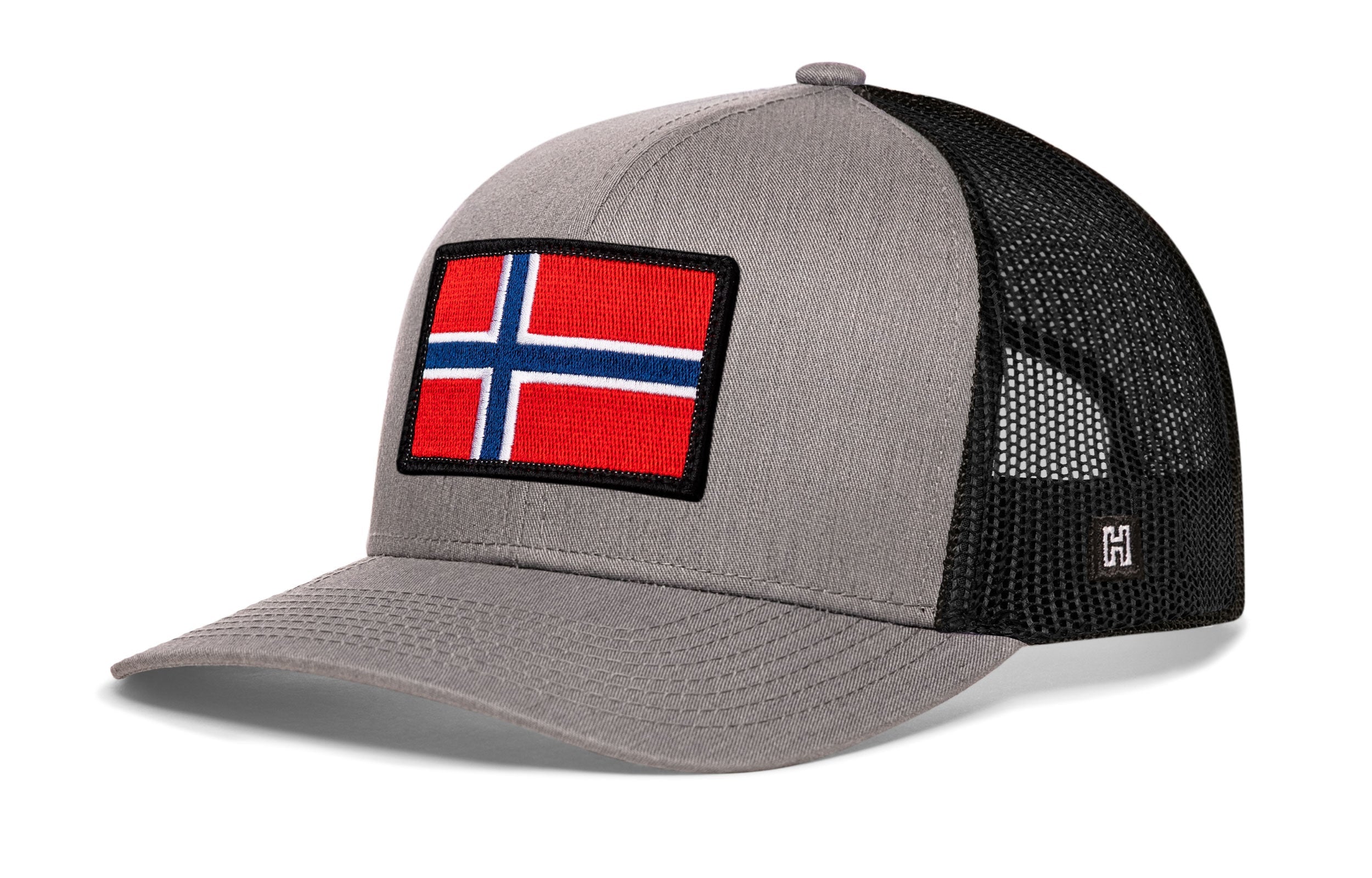 Norwegian Flag Trucker Hat  |  Black Norway Snapback